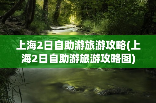 上海2日自助游旅游攻略(上海2日自助游旅游攻略图)