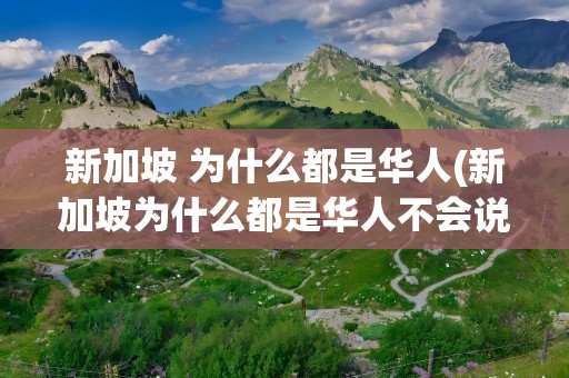 新加坡 为什么都是华人(新加坡为什么都是华人不会说中文)