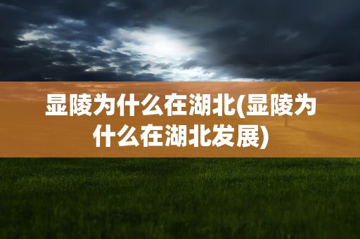 显陵为什么在湖北(显陵为什么在湖北发展)