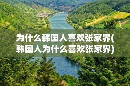 为什么韩国人喜欢张家界(韩国人为什么喜欢张家界)