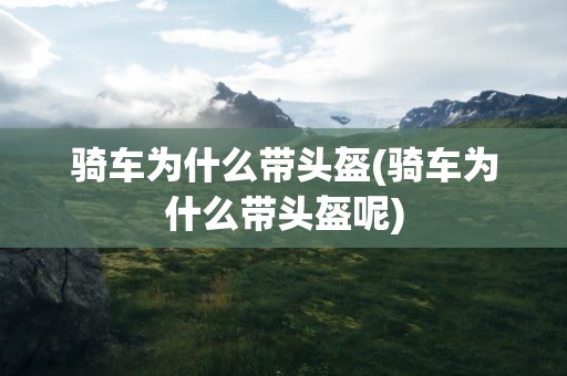 骑车为什么带头盔(骑车为什么带头盔呢)