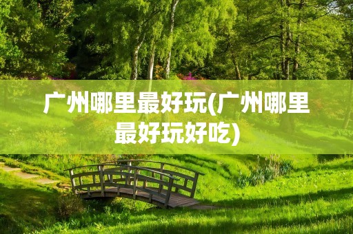 广州哪里最好玩(广州哪里最好玩好吃)