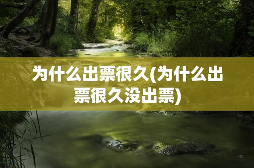为什么出票很久(为什么出票很久没出票)