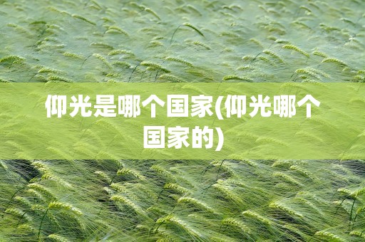 仰光是哪个国家(仰光哪个国家的)