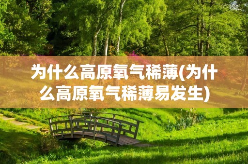 为什么高原氧气稀薄(为什么高原氧气稀薄易发生)