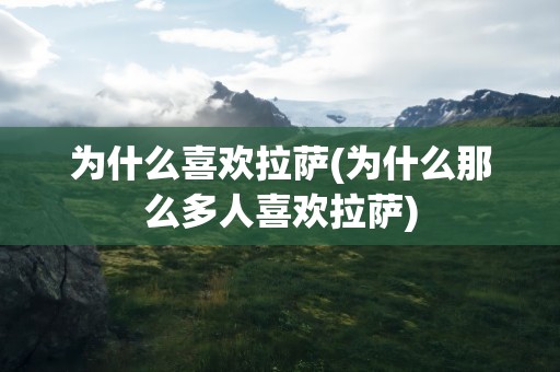 为什么喜欢拉萨(为什么那么多人喜欢拉萨)