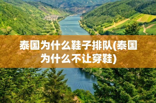 泰国为什么鞋子排队(泰国为什么不让穿鞋)