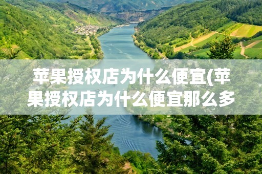 苹果授权店为什么便宜(苹果授权店为什么便宜那么多)