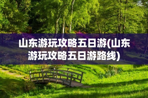 山东游玩攻略五日游(山东游玩攻略五日游路线)