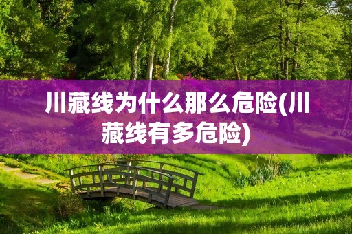 川藏线为什么那么危险(川藏线有多危险)