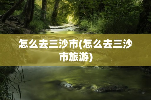 怎么去三沙市(怎么去三沙市旅游)
