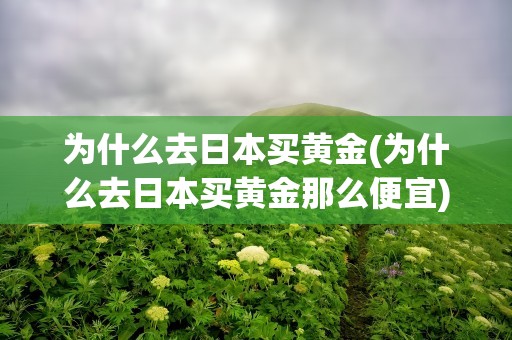 为什么去日本买黄金(为什么去日本买黄金那么便宜)