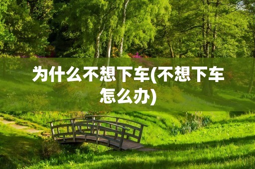 为什么不想下车(不想下车怎么办)