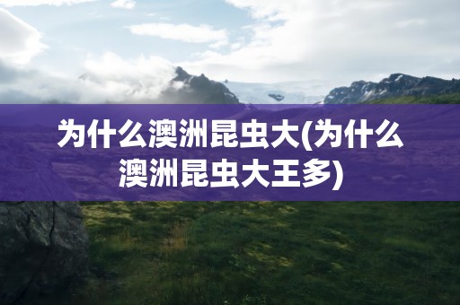 为什么澳洲昆虫大(为什么澳洲昆虫大王多)