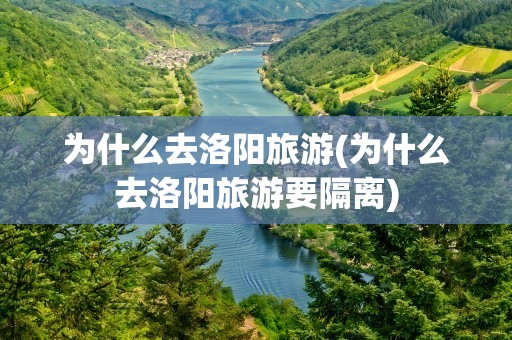 为什么去洛阳旅游(为什么去洛阳旅游要隔离)