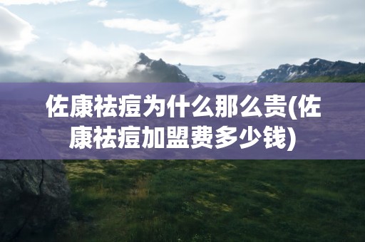 佐康祛痘为什么那么贵(佐康祛痘加盟费多少钱)