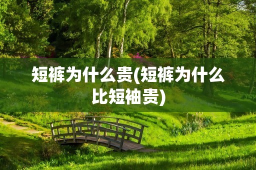 短裤为什么贵(短裤为什么比短袖贵)