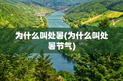 为什么叫处暑(为什么叫处暑节气)