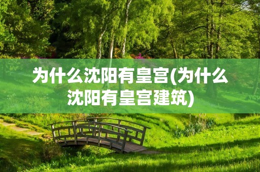 为什么沈阳有皇宫(为什么沈阳有皇宫建筑)