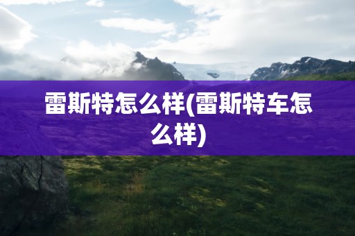 雷斯特怎么样(雷斯特车怎么样)