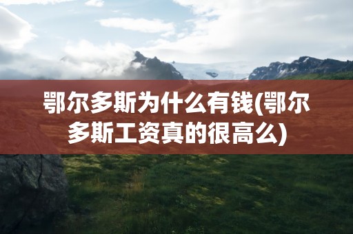 鄂尔多斯为什么有钱(鄂尔多斯工资真的很高么)