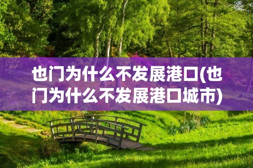 也门为什么不发展港口(也门为什么不发展港口城市)