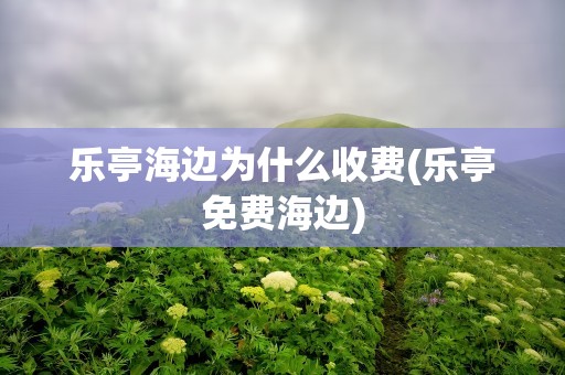乐亭海边为什么收费(乐亭免费海边)
