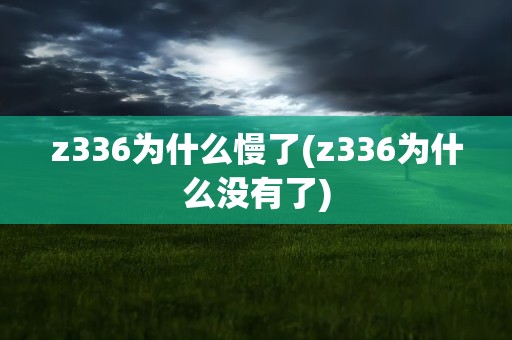 z336为什么慢了(z336为什么没有了)