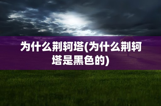 为什么荆轲塔(为什么荆轲塔是黑色的)