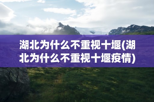 湖北为什么不重视十堰(湖北为什么不重视十堰疫情)