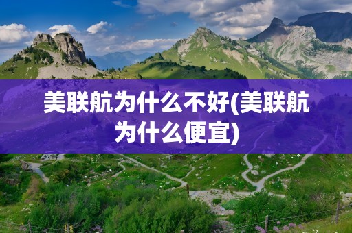 美联航为什么不好(美联航为什么便宜)