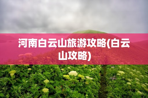 河南白云山旅游攻略(白云山攻略)