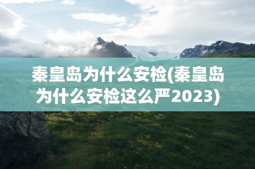 秦皇岛为什么安检(秦皇岛为什么安检这么严2023)