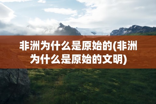 非洲为什么是原始的(非洲为什么是原始的文明)