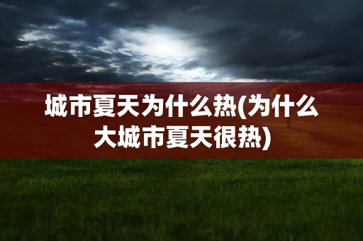 城市夏天为什么热(为什么大城市夏天很热)