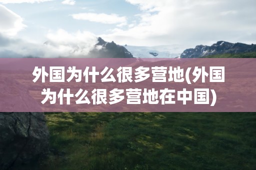 外国为什么很多营地(外国为什么很多营地在中国)