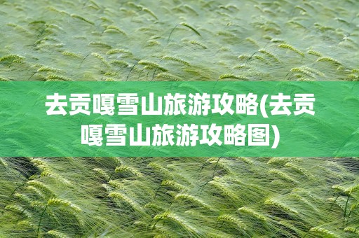 去贡嘎雪山旅游攻略(去贡嘎雪山旅游攻略图)