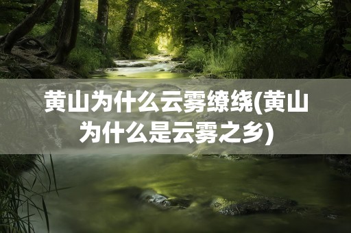 黄山为什么云雾缭绕(黄山为什么是云雾之乡)