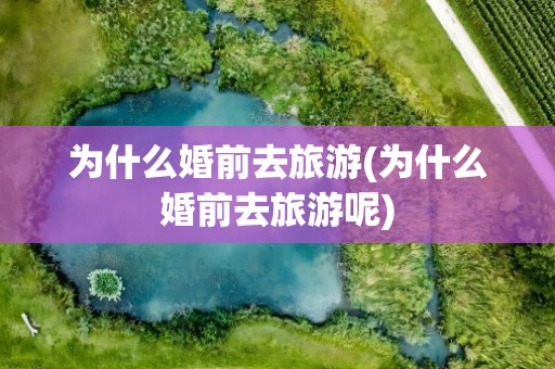 为什么婚前去旅游(为什么婚前去旅游呢)