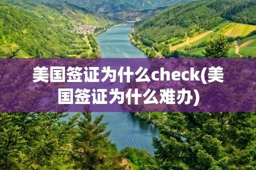 美国签证为什么check(美国签证为什么难办)