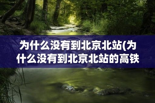 为什么没有到北京北站(为什么没有到北京北站的高铁)