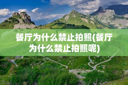 餐厅为什么禁止拍照(餐厅为什么禁止拍照呢)