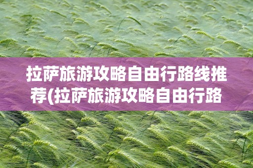 拉萨旅游攻略自由行路线推荐(拉萨旅游攻略自由行路线推荐图)