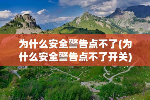 为什么安全警告点不了(为什么安全警告点不了开关)