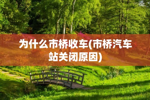 为什么市桥收车(市桥汽车站关闭原因)
