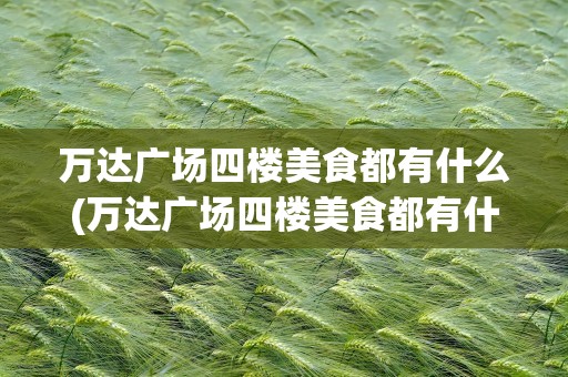 万达广场四楼美食都有什么(万达广场四楼美食都有什么店)