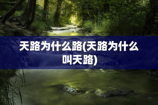 天路为什么路(天路为什么叫天路)