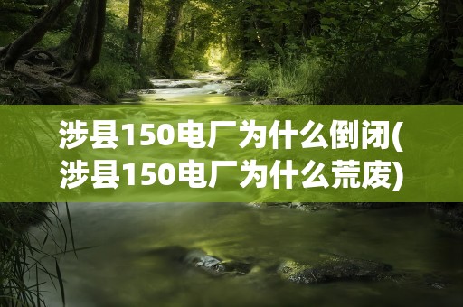 涉县150电厂为什么倒闭(涉县150电厂为什么荒废)