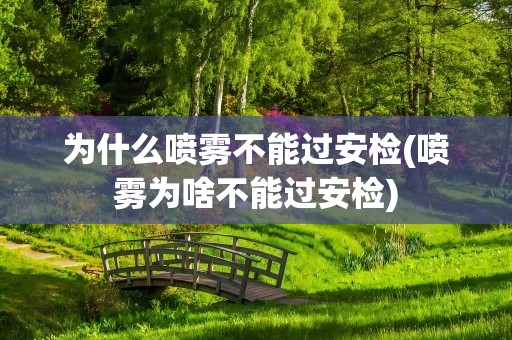 为什么喷雾不能过安检(喷雾为啥不能过安检)
