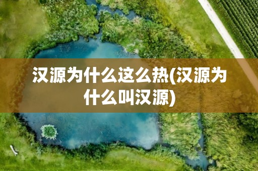 汉源为什么这么热(汉源为什么叫汉源)